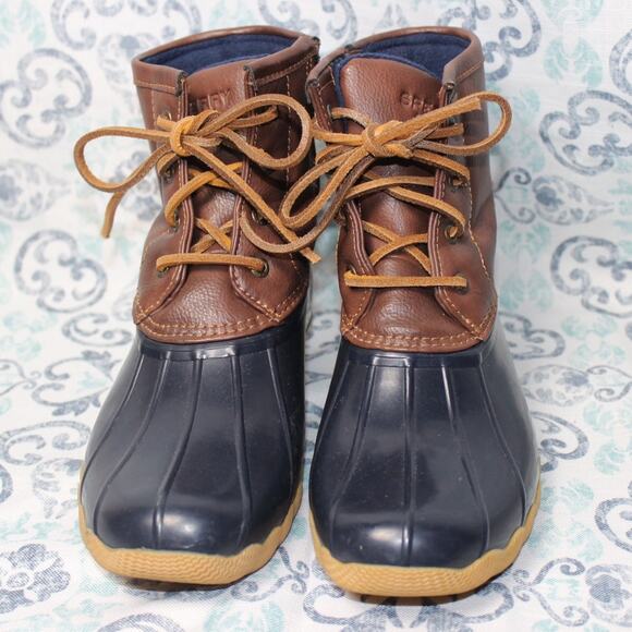 Sperry Other - Sperry Girls Saltwater Boot‎ Navy Size 4M